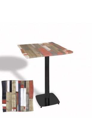 Dalgalı Kare Bistro Wermodin Masa 67x67 cm Tokyo Serisi (ESB)