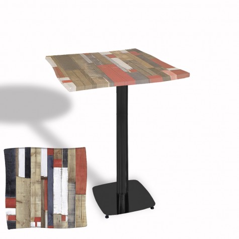 Dalgalı Kare Bistro Wermodin Masa 67x67 cm Tokyo Serisi (ESB)