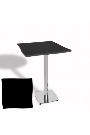 Dalgalı Kare Bistro Wermodin Masa 67x67 cm Tokyo Serisi (Kromnikel)