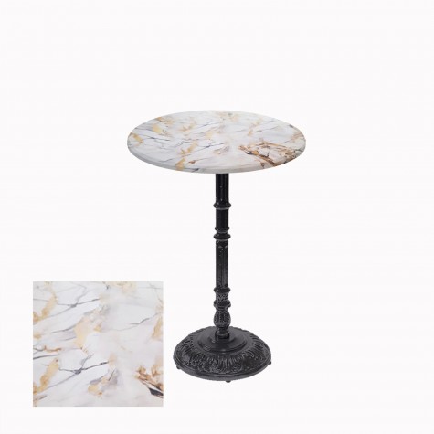 Bistro Döküm Ayak Çipa-6075 Masa -  (Werzalit, Wermodin ve Allzalit Tabla 60 cm çap)