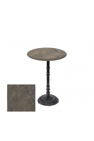 Bistro Döküm Ayak Çipa-6075 Masa -  (Werzalit, Wermodin ve Allzalit Tabla 60 cm çap)