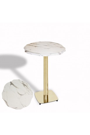 Papatya Bistro Wermodin Masa Yuvarlak 67 cm (Gold)