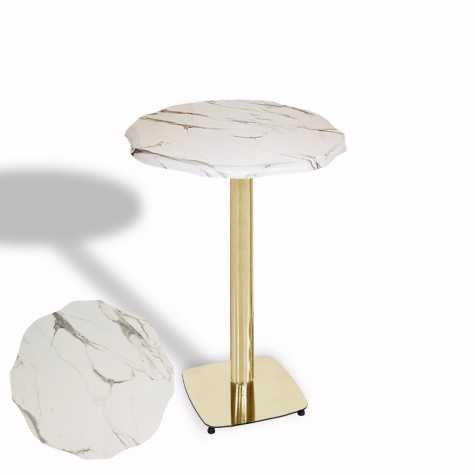 Papatya Bistro Wermodin Masa Yuvarlak 67 cm (Gold)