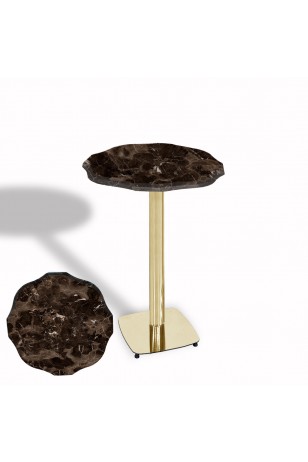 Papatya Bistro Wermodin Masa Yuvarlak 67 cm (Gold)