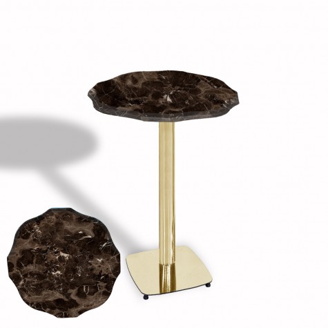 Papatya Bistro Wermodin Masa Yuvarlak 67 cm (Gold)