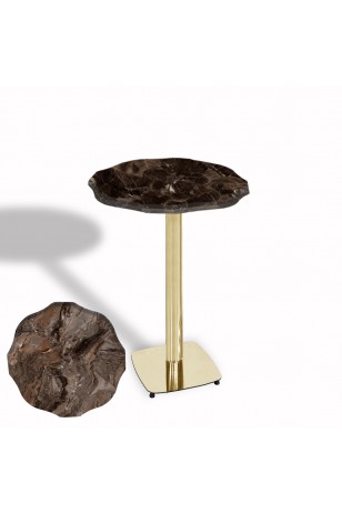 Papatya Bistro Wermodin Masa Yuvarlak 67 cm (Gold)