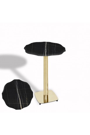 Papatya Bistro Wermodin Masa Yuvarlak 67 cm (Gold)