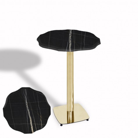 Papatya Bistro Wermodin Masa Yuvarlak 67 cm (Gold)