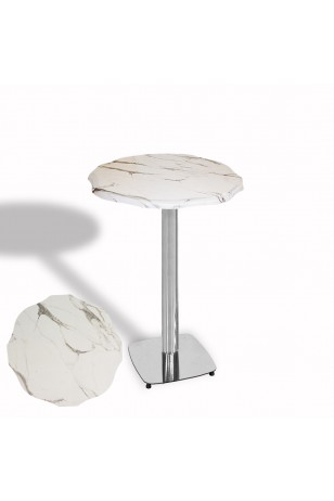 Papatya Bistro Wermodin Masa Yuvarlak 67 cm (Kromnikel)