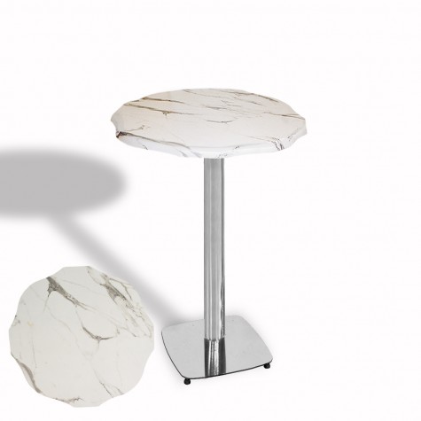 Papatya Bistro Wermodin Masa Yuvarlak 67 cm (Kromnikel)