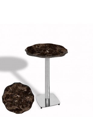 Papatya Bistro Wermodin Masa Yuvarlak 67 cm (Kromnikel)