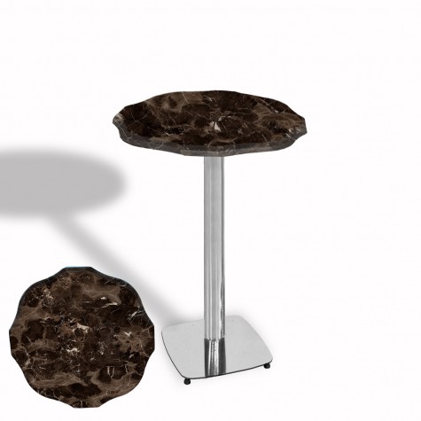 Papatya Bistro Wermodin Masa Yuvarlak 67 cm (Kromnikel)