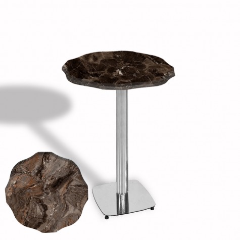 Papatya Bistro Wermodin Masa Yuvarlak 67 cm (Kromnikel)
