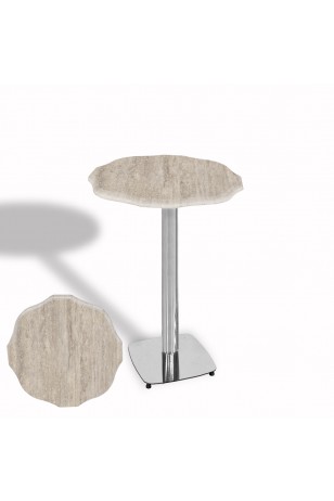 Papatya Bistro Wermodin Masa Yuvarlak 67 cm (Kromnikel)