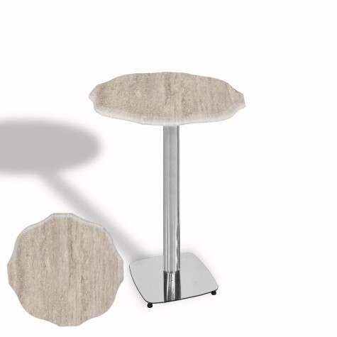 Papatya Bistro Wermodin Masa Yuvarlak 67 cm (Kromnikel)