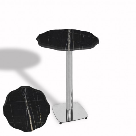 Papatya Bistro Wermodin Masa Yuvarlak 67 cm (Kromnikel)