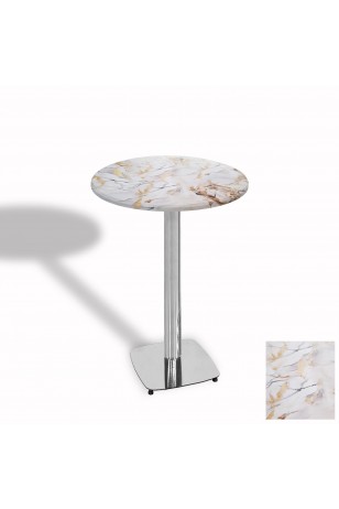 Bistro Masa Tokyo Kromnikel - (Werzalit, Wermodin ve Allzalit Tabla 60 cm çap)