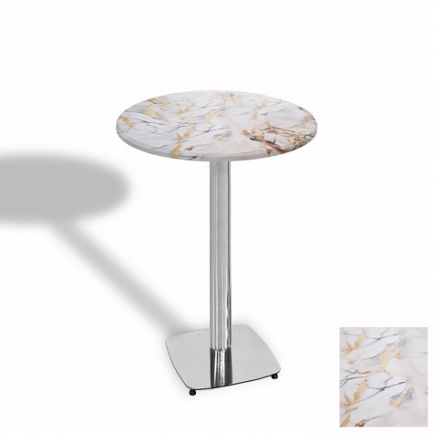 Bistro Masa Tokyo Kromnikel - (Werzalit, Wermodin ve Allzalit Tabla 60 cm çap)