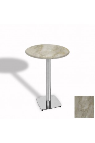 Tokyo Bistro Werzalit Masa Yuvarlak 60 cm (Kromnikel)