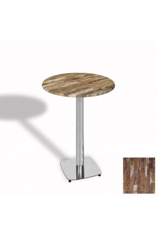 Tokyo Bistro Werzalit Masa Yuvarlak 70 cm (Kromnikel)