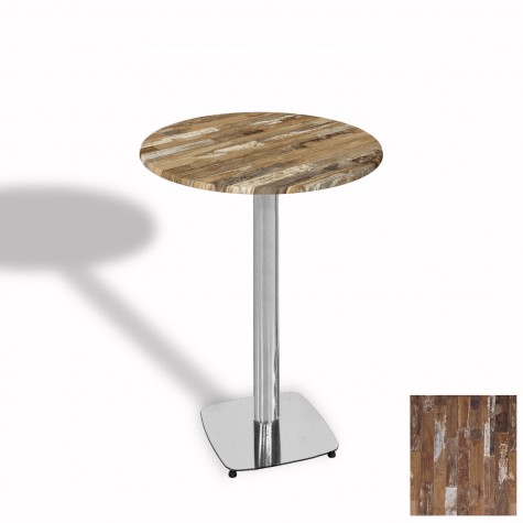 Tokyo Bistro Werzalit Masa Yuvarlak 70 cm (Kromnikel)