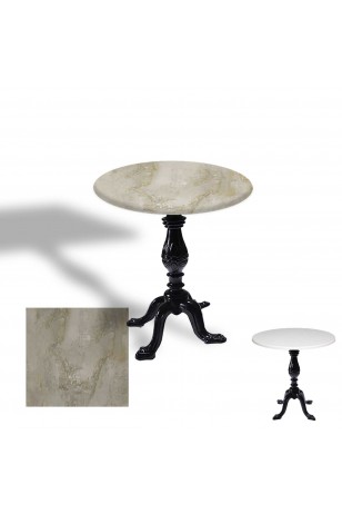 Çipa 1001 Döküm Ayak Yuvarlak Masa Çap 60cm - (Werzalit, Wermodin ve Allzalit Tabla)