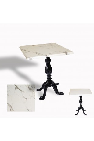 Çipa 1001 Döküm Ayak Kare Masa 80X80 cm - (Werzalit, Wermodin ve Allzalit Tabla)