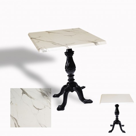 Çipa 1001 Döküm Ayak Kare Masa 80X80 cm - (Werzalit, Wermodin ve Allzalit Tabla)