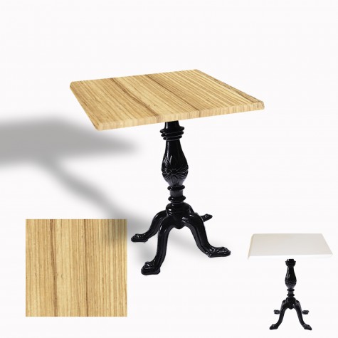 Çipa 1001 Döküm Ayak Kare Masa 70X70 cm - (Werzalit, Wermodin ve Allzalit Tabla)