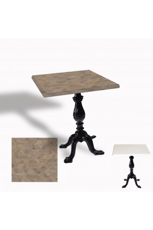 Çipa 1001 Döküm Ayak Kare Masa 70X70 cm - (Werzalit, Wermodin ve Allzalit Tabla)