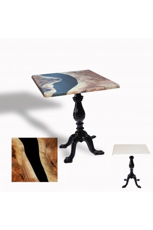 Çipa 1001 Döküm Ayak Kare Masa 80x80 cm - (Werzalit, Wermodin ve Allzalit Tabla)