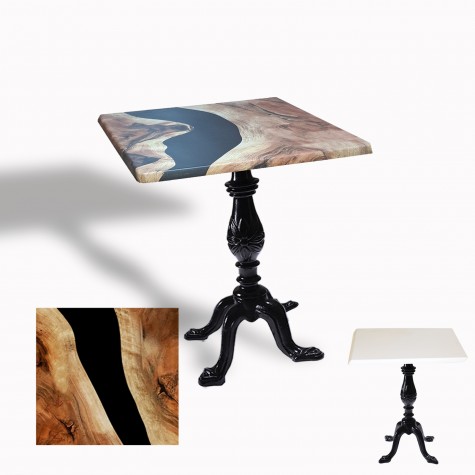 Çipa 1001 Döküm Ayak Kare Masa 80x80 cm - (Werzalit, Wermodin ve Allzalit Tabla)