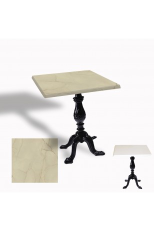 Çipa 1001 Döküm Ayak Kare Masa 70X70 cm - (Werzalit, Wermodin ve Allzalit Tabla)