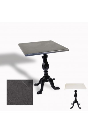 Çipa 1001 Döküm Ayak Kare Masa 70X70 cm - (Werzalit, Wermodin ve Allzalit Tabla)