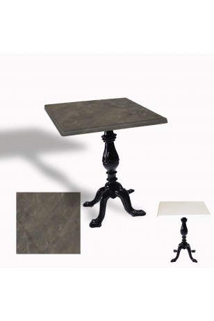Çipa 1001 Döküm Ayak Kare Masa 80X80 cm - (Werzalit, Wermodin ve Allzalit Tabla)