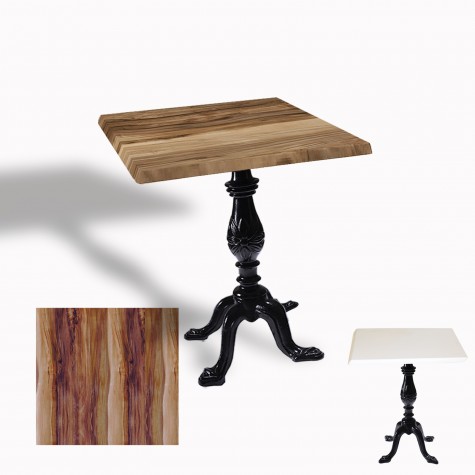 Çipa 1001 Döküm Ayak Kare Masa 80X80 cm - (Werzalit, Wermodin ve Allzalit Tabla)