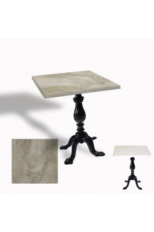 Çipa 1001 Döküm Ayak Kare Masa 80X80 cm - (Werzalit, Wermodin ve Allzalit Tabla)