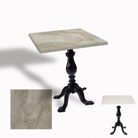 Çipa 1001 Döküm Ayak Kare Masa 80X80 cm - (Werzalit, Wermodin ve Allzalit Tabla)