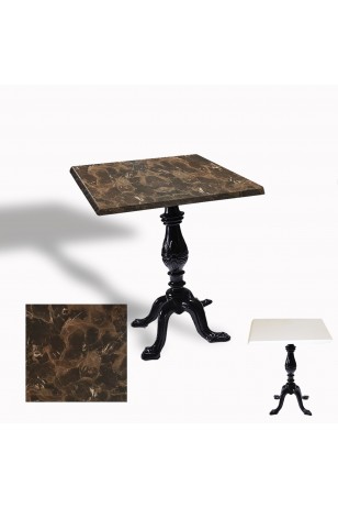 Çipa 1001 Döküm Ayak Kare Masa 80X80 cm - (Werzalit, Wermodin ve Allzalit Tabla)