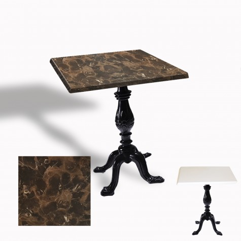 Çipa 1001 Döküm Ayak Kare Masa 80X80 cm - (Werzalit, Wermodin ve Allzalit Tabla)