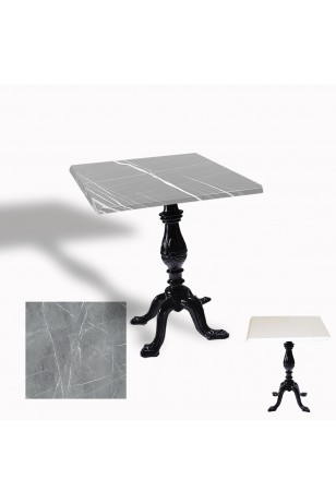Çipa 1001 Döküm Ayak Kare Masa 80X80 cm - (Werzalit, Wermodin ve Allzalit Tabla)