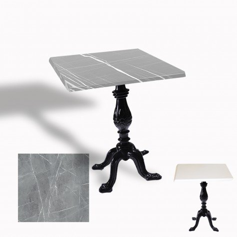 Çipa 1001 Döküm Ayak Kare Masa 80X80 cm - (Werzalit, Wermodin ve Allzalit Tabla)
