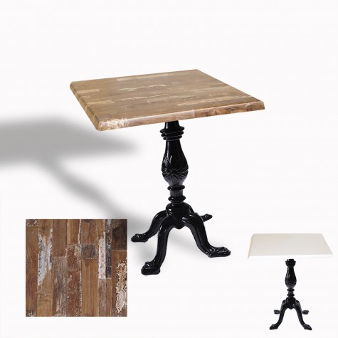 Çipa 1001 Döküm Ayak Kare Masa 80X80 cm - (Werzalit, Wermodin ve Allzalit Tabla)