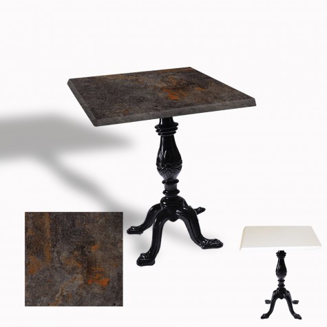 Çipa 1001 Döküm Ayak Kare Masa 80X80 cm - (Werzalit, Wermodin ve Allzalit Tabla)