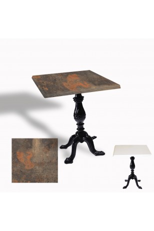 Çipa 1001 Döküm Ayak Kare Masa 70X70 cm - (Werzalit, Wermodin ve Allzalit Tabla)
