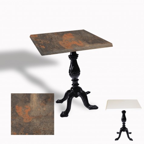 Çipa 1001 Döküm Ayak Kare Masa 70X70 cm - (Werzalit, Wermodin ve Allzalit Tabla)