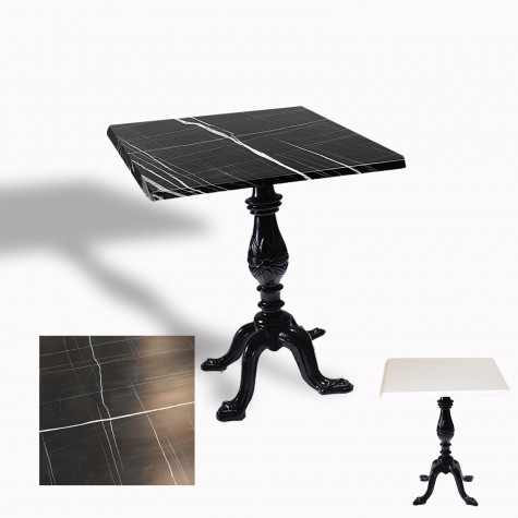 Çipa 1001 Döküm Ayak Kare Masa 70X70 cm - (Werzalit, Wermodin ve Allzalit Tabla)