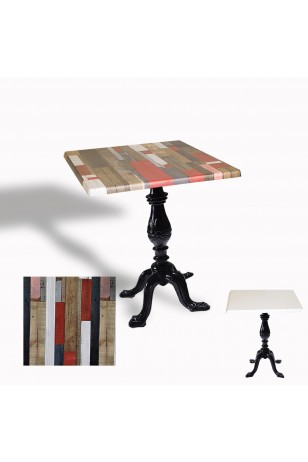 Çipa 1001 Döküm Ayak Kare Masa 70X70 cm - (Werzalit, Wermodin ve Allzalit Tabla)