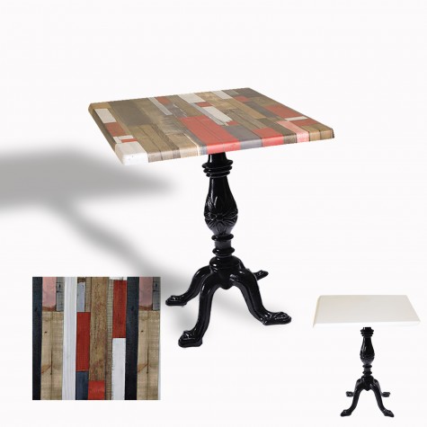 Çipa 1001 Döküm Ayak Kare Masa 70X70 cm - (Werzalit, Wermodin ve Allzalit Tabla)