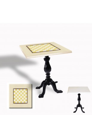 Çipa 1001 Döküm Ayak Kare Masa 80X80 cm - (Werzalit, Wermodin ve Allzalit Tabla)